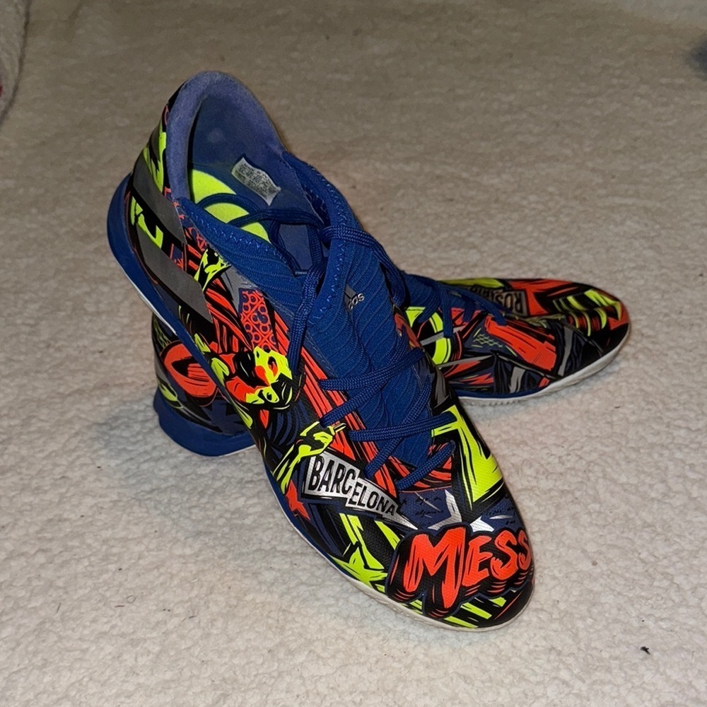 Adidas Nemeziz Messi 19.3 Turf J Multi Colored Blokecore Shoes Size 11